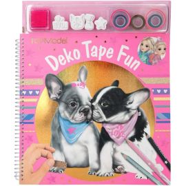 Top Model - Decorative fun coloring book with adhesive tapes, superior model for dog.