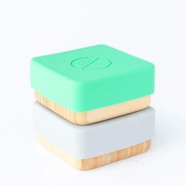 Eco Rascals - Bamboo Snack Pots With Silcione Lid - Green