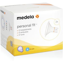 Medela PersonalFit 2 Breast Shields, Nipple Covers for Breast Pumps, 2 Shields, Small (21 mm)