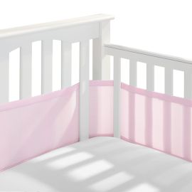 BreathableBaby Classic Breathable Mesh Crib Liner - Light Pink