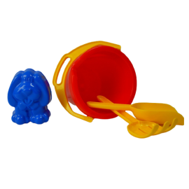 Beach Bucket & Spade Set - Puppy (Blue & Yellow)