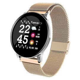 i-Life - W8 Gold Steel Smart Watch 1.3 Inch Full Touch Screen