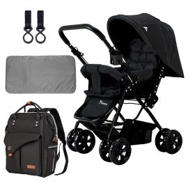 Teknum - Look At Me Stroller W/ Diaper Bag & Accessories - Black