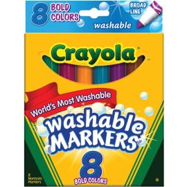 Crayola 8 Ct Bold Broad-Line Washable Markers 