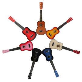 21 Inch Missing Angled Wood-Print Guitar (3 Colors) 6 Wire (Mixed Random)