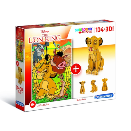 Disney Lion King - 104 pcs - Puzzle 104 + 3D Model