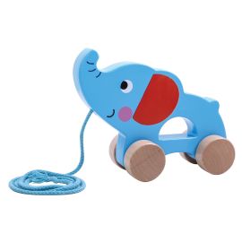 Tooky Toy - Pull Along Elephant - Blue