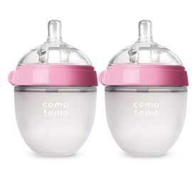 Comotomo - Natural Feel Baby Bottle 150ml - 2 Pack - Pink