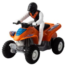 Maisto - 8cm Pullback Powered ATV - Orange & White