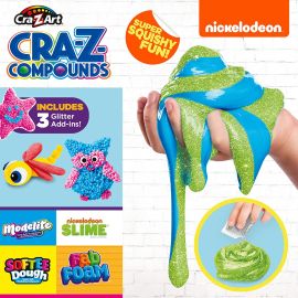 Nickelodeon Cra-Z-Compounds 4 Compound Multi Pack includes 3 Glitter Add-Ins
