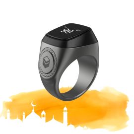 iQIBLA - Smart Tasbih Zikr Aluminium Ring  - Graphite -18mm