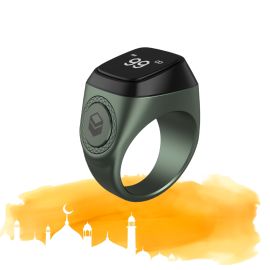iQIBLA - Smart Tasbih Zikr Aluminium Ring  - Green - 20mm