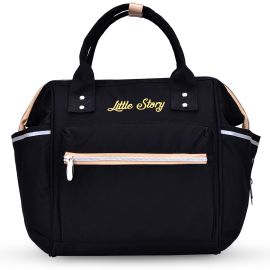 Little Story - Convertible Ace Diaper Bag - Black