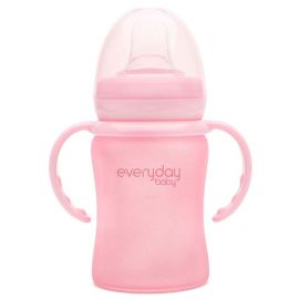 Everyday Baby - Glass Sippy Cup Shatter Protected 150ml rose pink