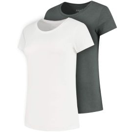 Nooboo Maternity Cooling T-Shirt - Set of 2 - Grey & White