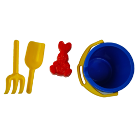 Beach Bucket & Spade Set - Rabbit (Red & Yellow)