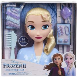 Disney 32796 Frozen 2 Deluxe Elsa The Snow Queen Styling Head, 17 Pieces