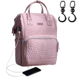 Sunveno Diaper Bag - Nova Pink + Stroller Hooks