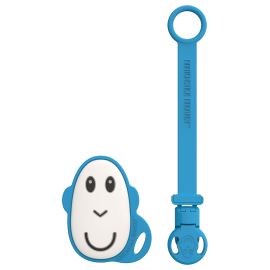 Matchstick Monkey - Flat Face Teether and Soother Clip - Blue
