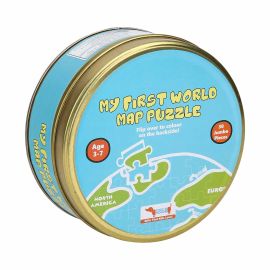CocoMoco Kids World Map Puzzle 30 pcs 2in1 Colouring Puzzle