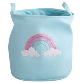 Lovely Baby - Fabric Kids Basket - Blue Rainbow