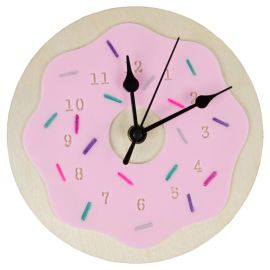 Lovely Baby - Donut Wall Clock -Pink