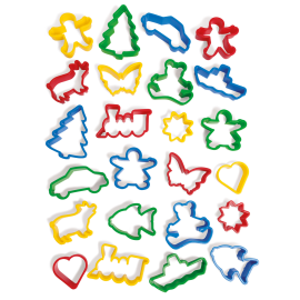 Colourful Set Pastry Cutters - 24 Shapes