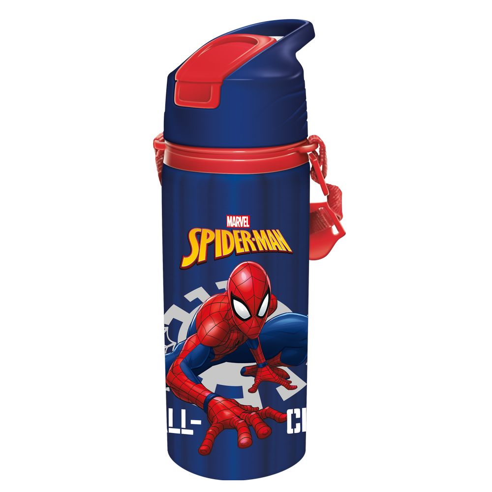 600Ml Spiderman Marvel KIDS Euroswan aluminum Canteen bottle with handle -  AliExpress