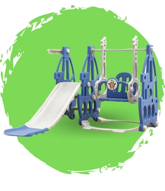 Plastic swing and slides
